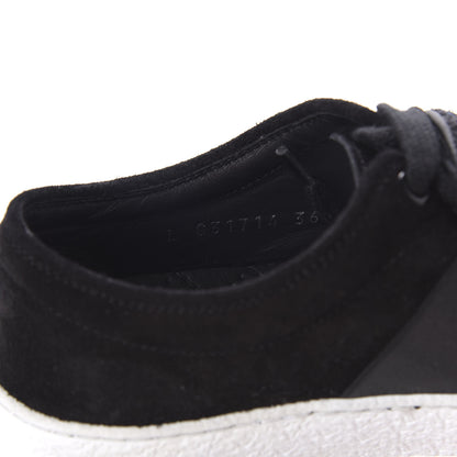 Chanel Suede Calfskin Tweed Womens Slip On Sneakers 36 Black Navy Silver 8 of 9