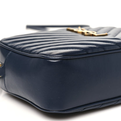 Saint Laurent Calfskin Matelasse Monogram Lou Camera Bag Deep Marine 9 of 11