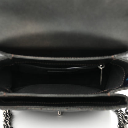 Chanel Metallic Goatskin Quilted Small Rock In Rome Flap Bronze 5 of 10