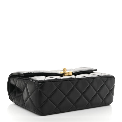 Chanel Shiny Lambskin Quilted Mini Flap Black 4 of 11