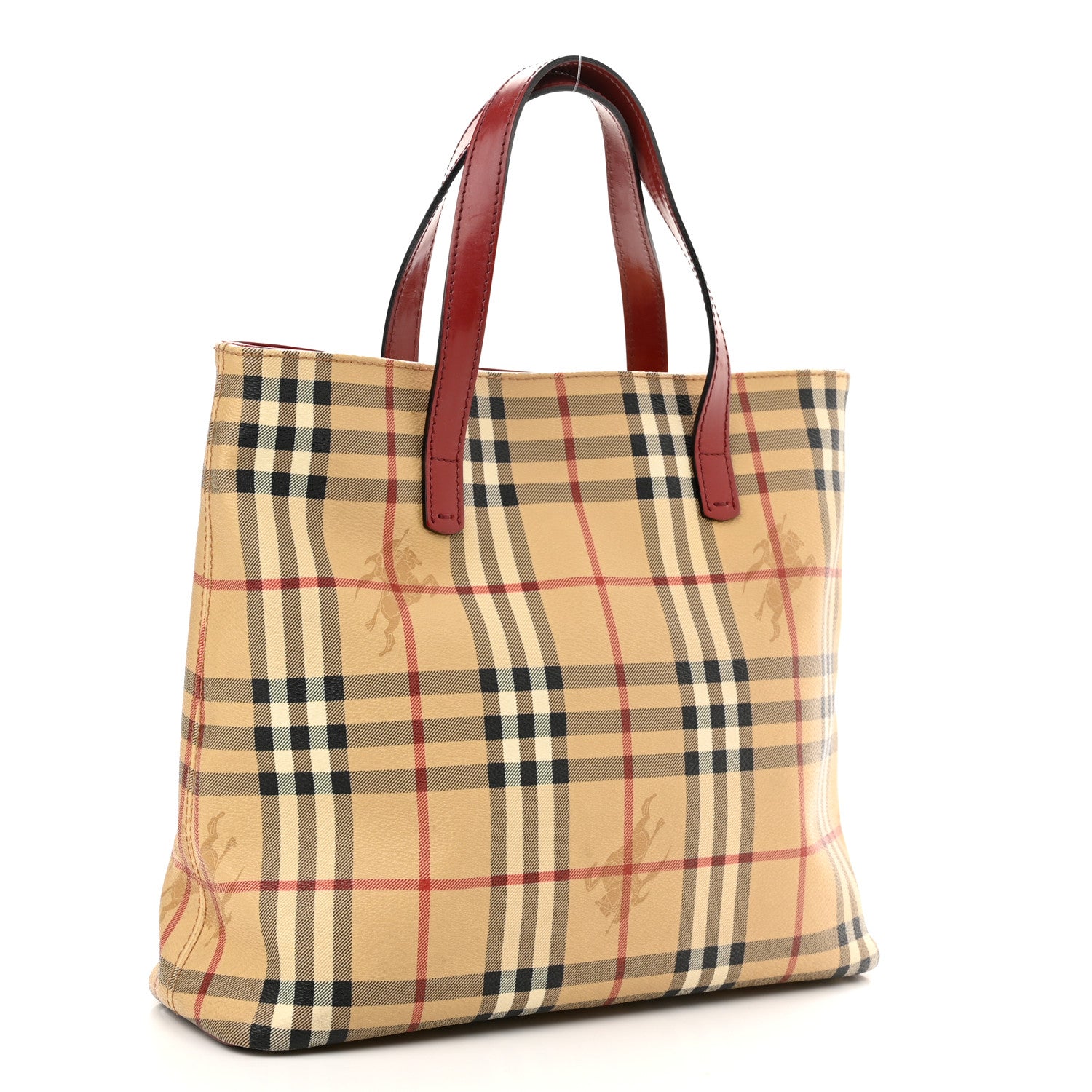 Burberry Haymarket Check Medium Tote Red 3 of 14