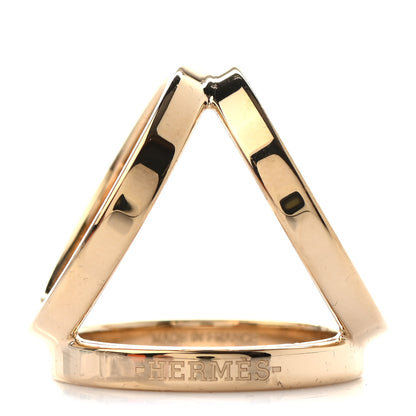 Hermes Permabrass Gold Plated Trio Scarf Ring 1 of 4