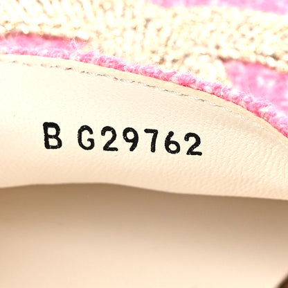 Chanel Tweed Grosgrain CC Espadrilles 36 Pink Ivory Gold Black 8 of 9