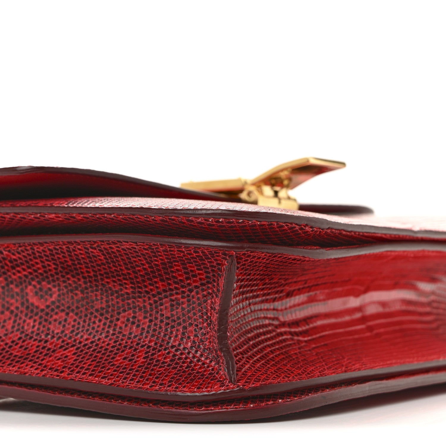Celine Lizard Medium Classic Box Flap Bag Ruby 8 of 12