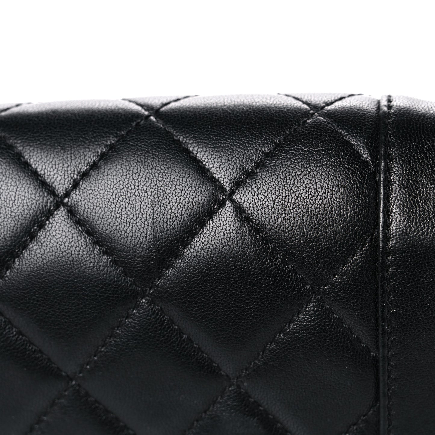 Sheepskin Quilted Medium Vintage Mademoiselle Flap Black