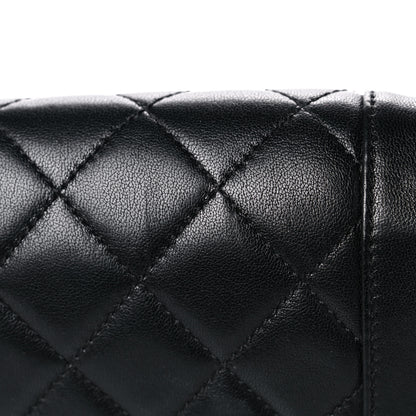 Chanel Sheepskin Quilted Medium Vintage Mademoiselle Flap Black 19 of 24