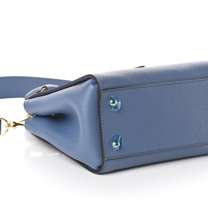 Burberry Soft Grain Calfskin Small Buckle Tote Steel Blue 8 of 9