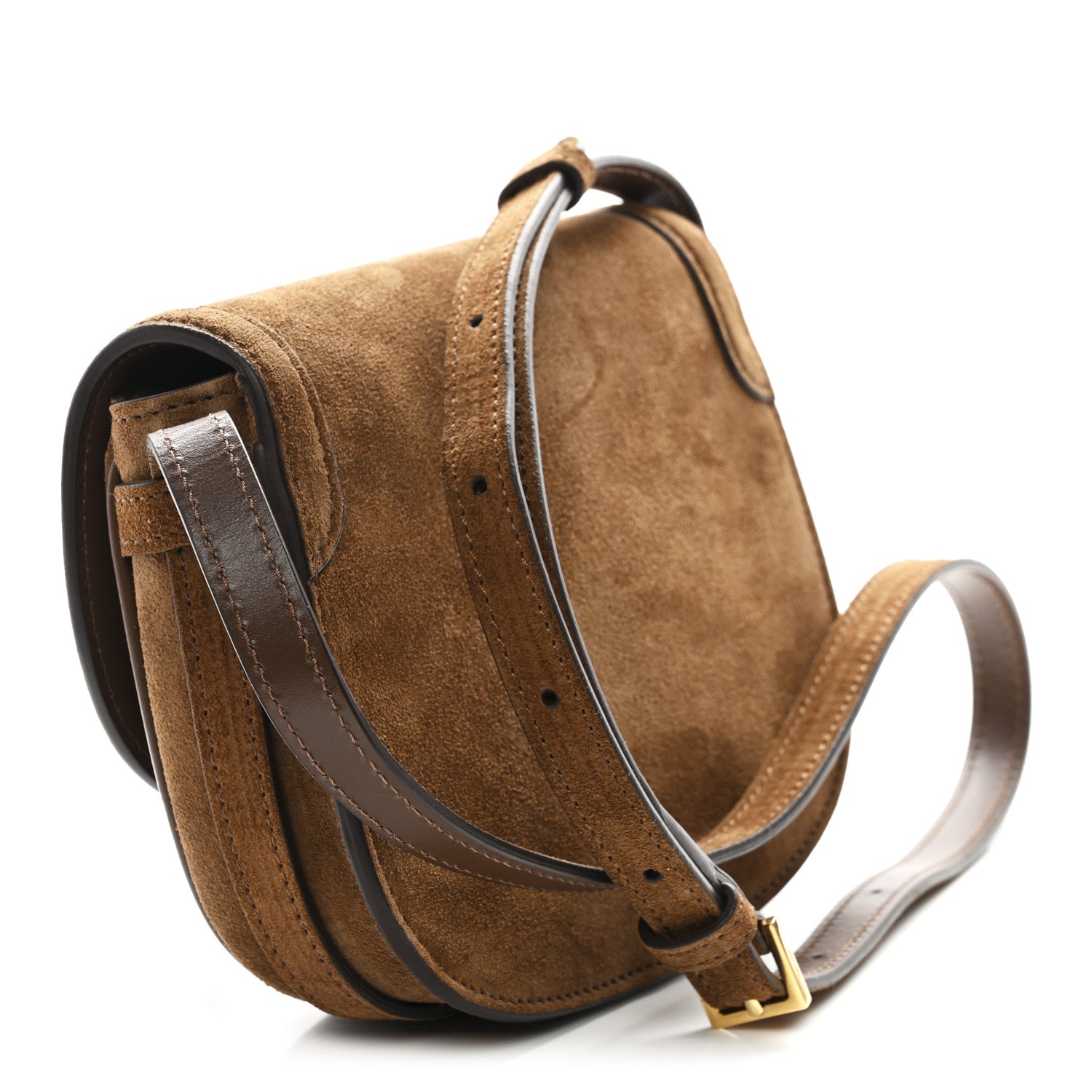 Tom Ford Suede Mini Wallis Flap Bag Brown 3 of 9