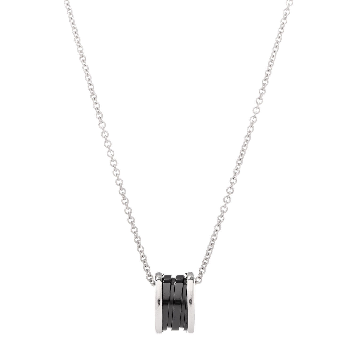 Bulgari Sterling Silver Ceramic Save The Children Pendant Necklace 1 of 7