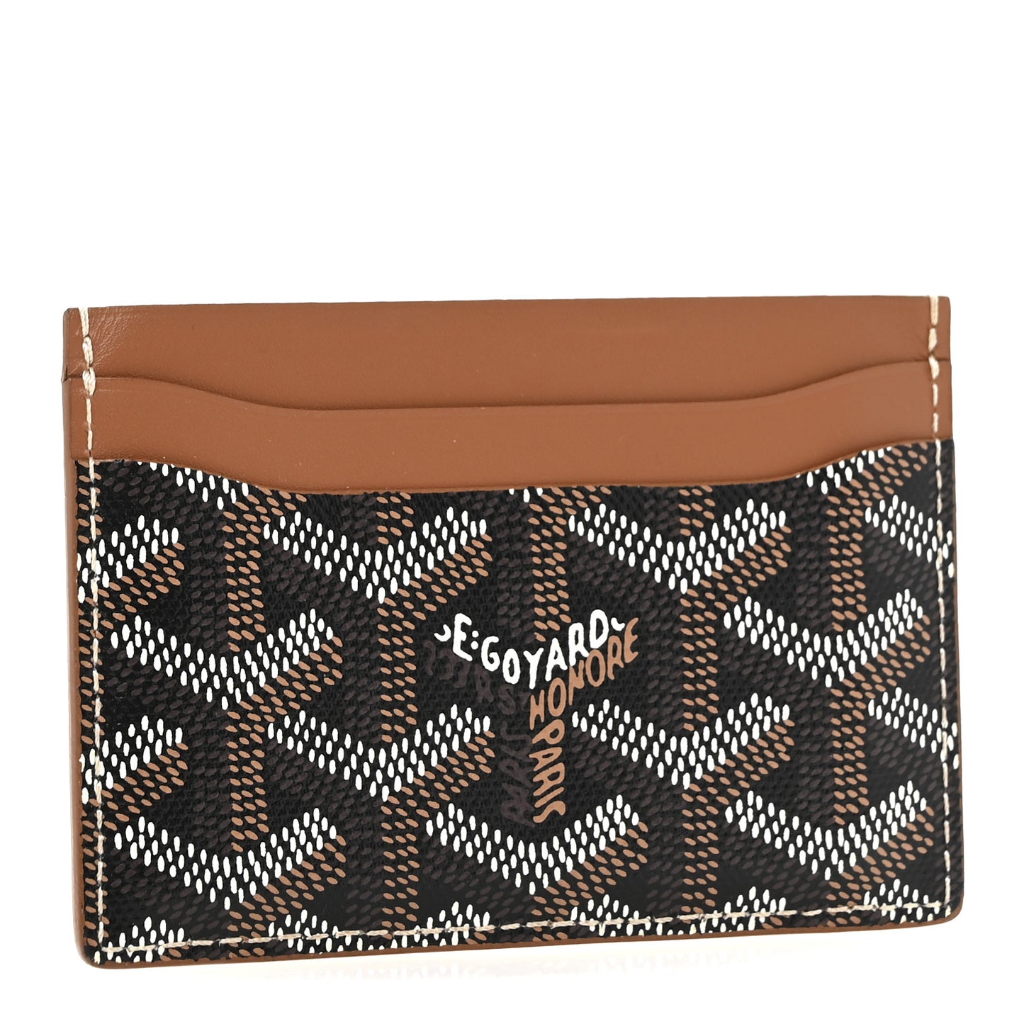 Goyardine Saint Sulpice Card Holder Black Gold