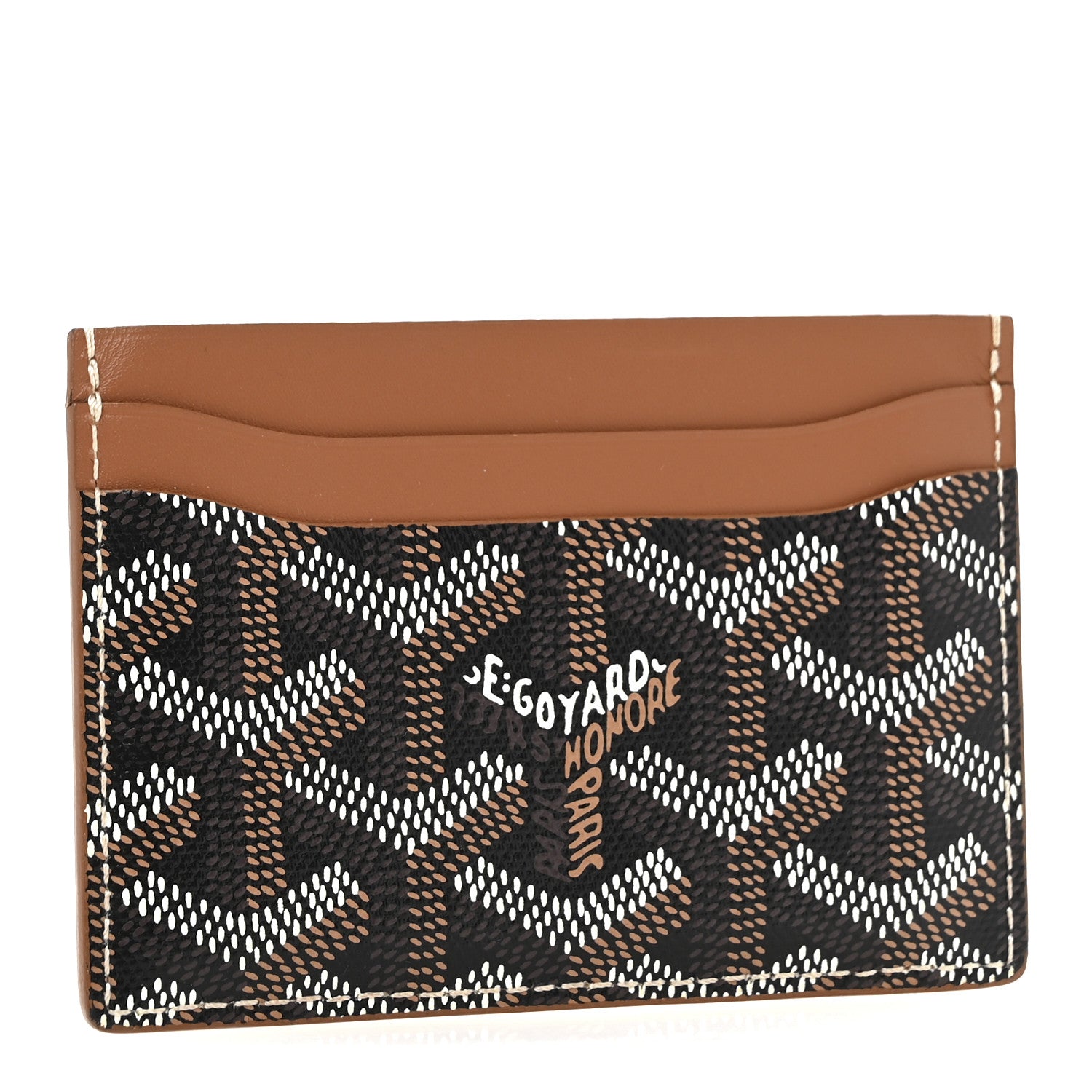 Goyard Goyardine Saint Sulpice Card Holder Black Gold 3 of 9