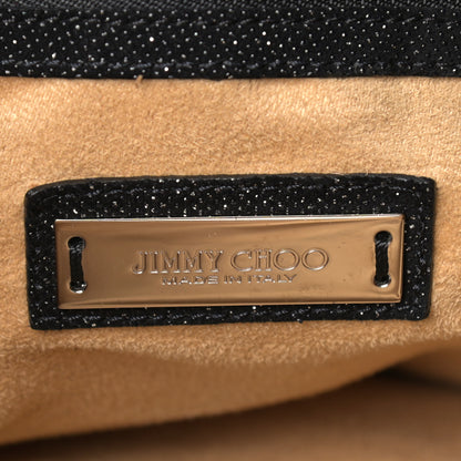 Jimmy Choo Glitter Canvas Star Studded Solar Sky Hobo Black 6 of 10