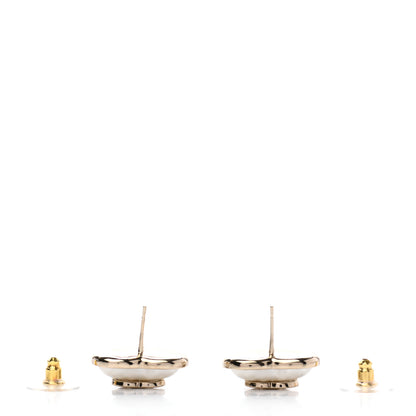 Chanel Pearl CC Heart Earrings Gold 3 of 5