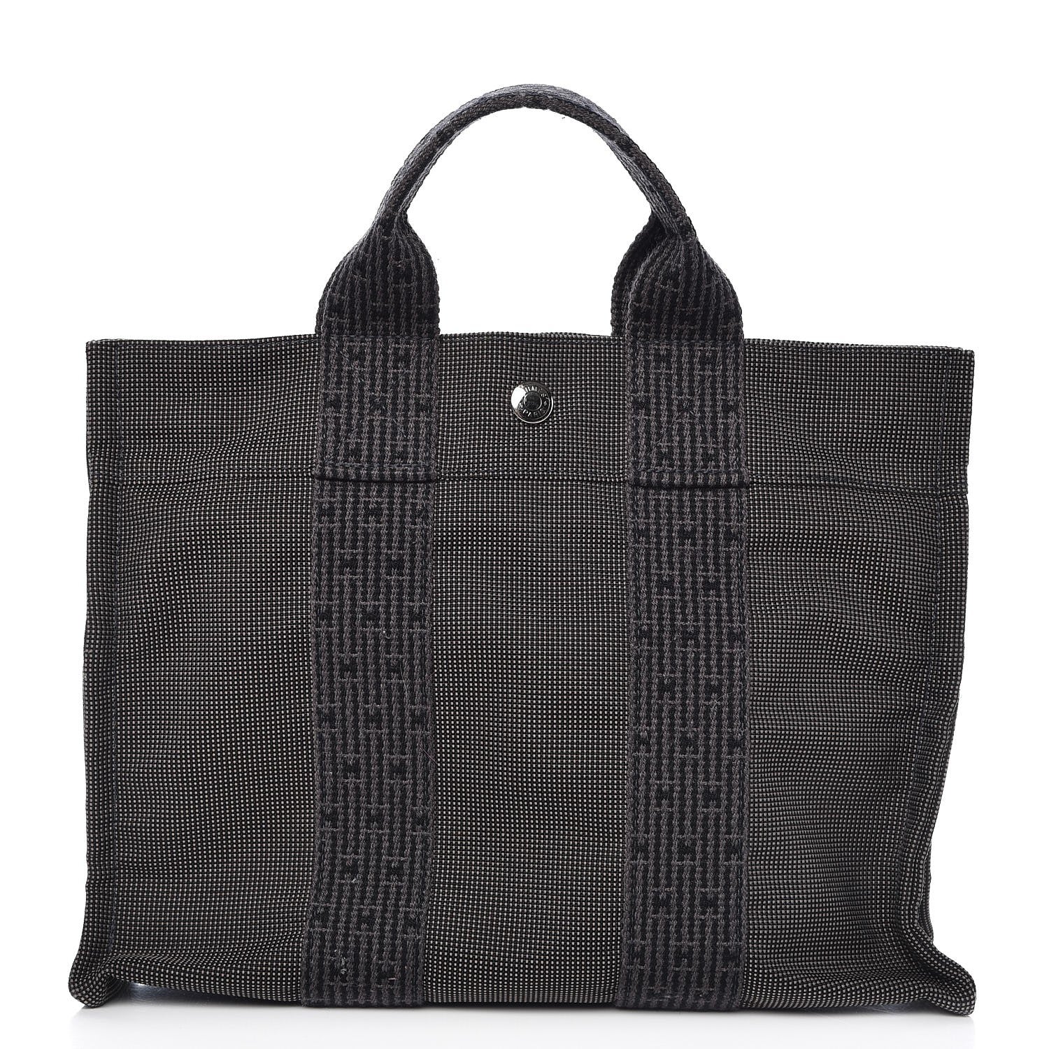 Hermes Canvas Herline PM Tote Grey 1 of 9