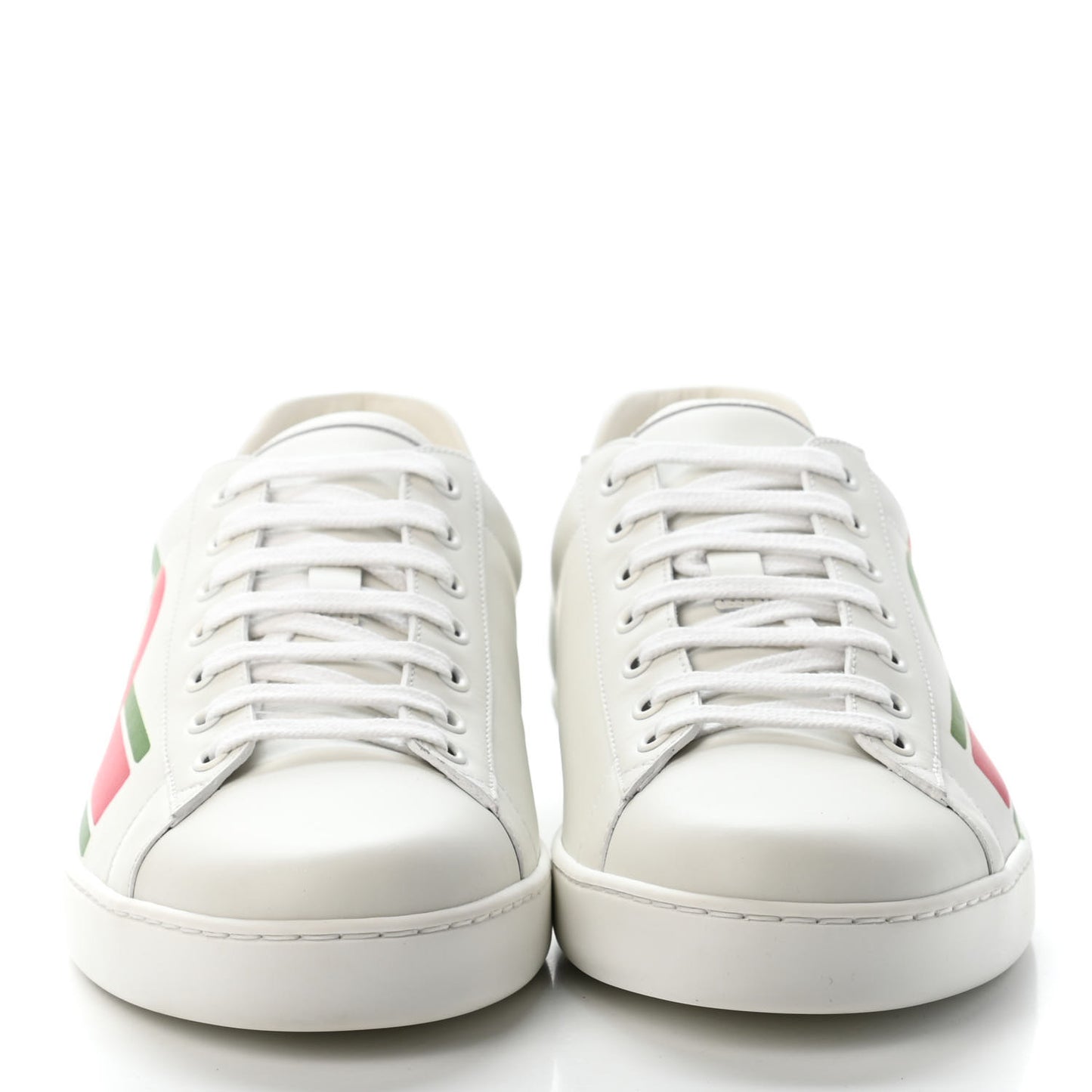 Calfskin Interlocking G Mens New Ace Sneakers 11.5 White Red Flame Green