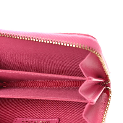 Chanel Caviar Quilted Zip Coin Purse Pink 5 of 10