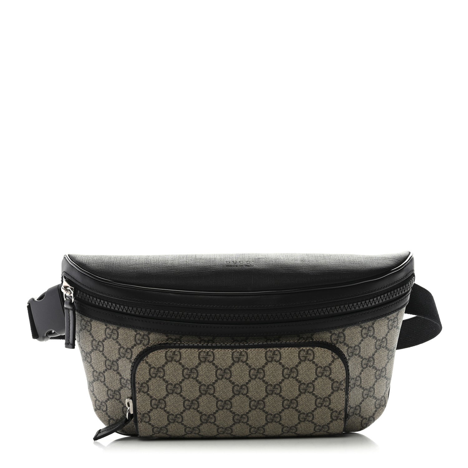 Gucci GG Supreme Monogram Belt Bag Black 1 of 10