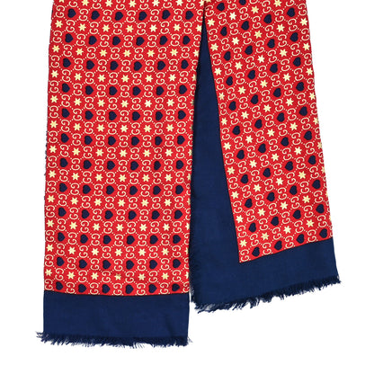 Gucci Wool GG Monogram Stars Hearts Scarf Blue Multicolor 2 of 4