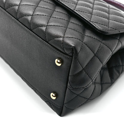 Chanel Caviar Lizard Embossed Quilted Small Coco Handle Flap Black 11 of 12