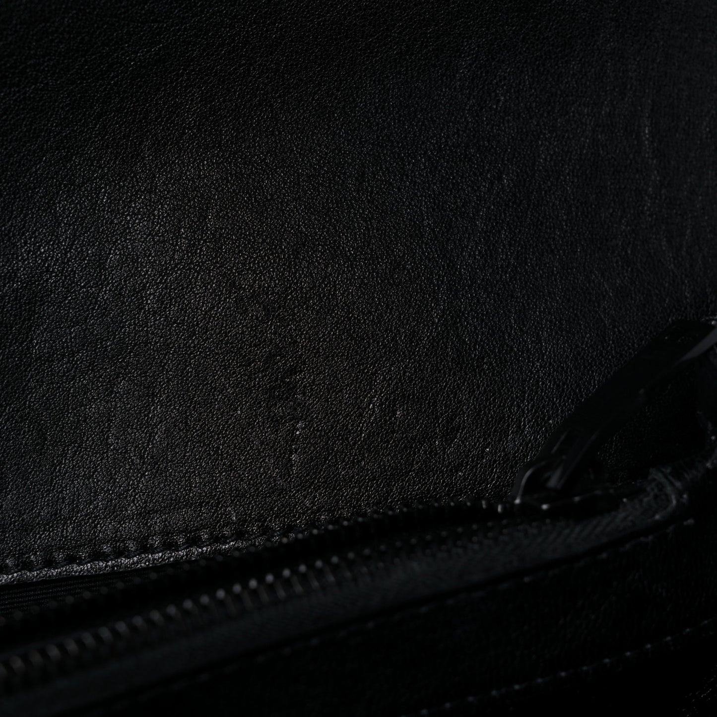 Sheepskin Matelasse Chevron Monogram Monochrome Large College Satchel Black