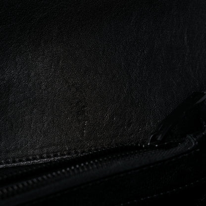 Saint Laurent Sheepskin Matelasse Chevron Monogram Monochrome Large College Satchel Black 12 of 13