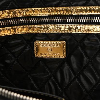 Chanel Metallic Lambskin Medium Je Ne Suis Pas En Solde Pouch Clutch Gold 6 of 8