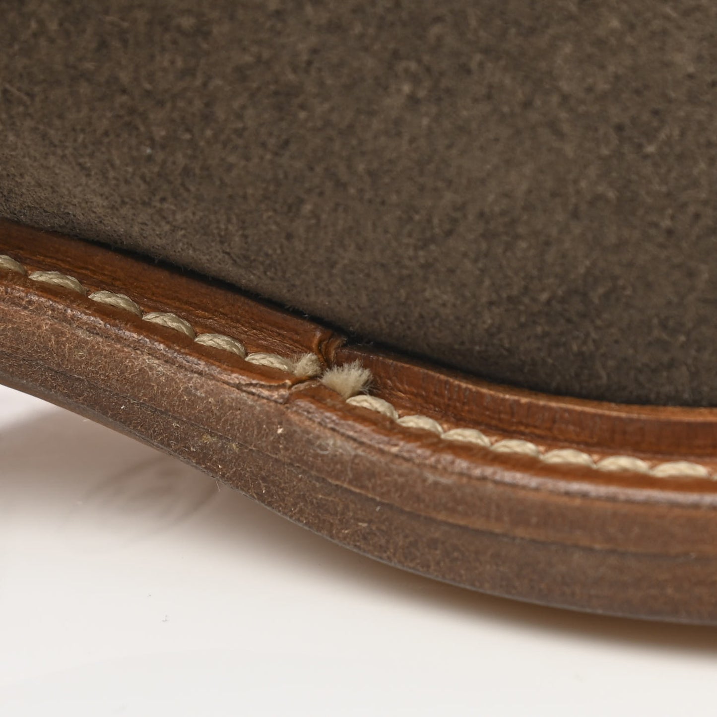 Suede Calfskin Wool CC Fold Over High Boots 35.5 Dark Brown