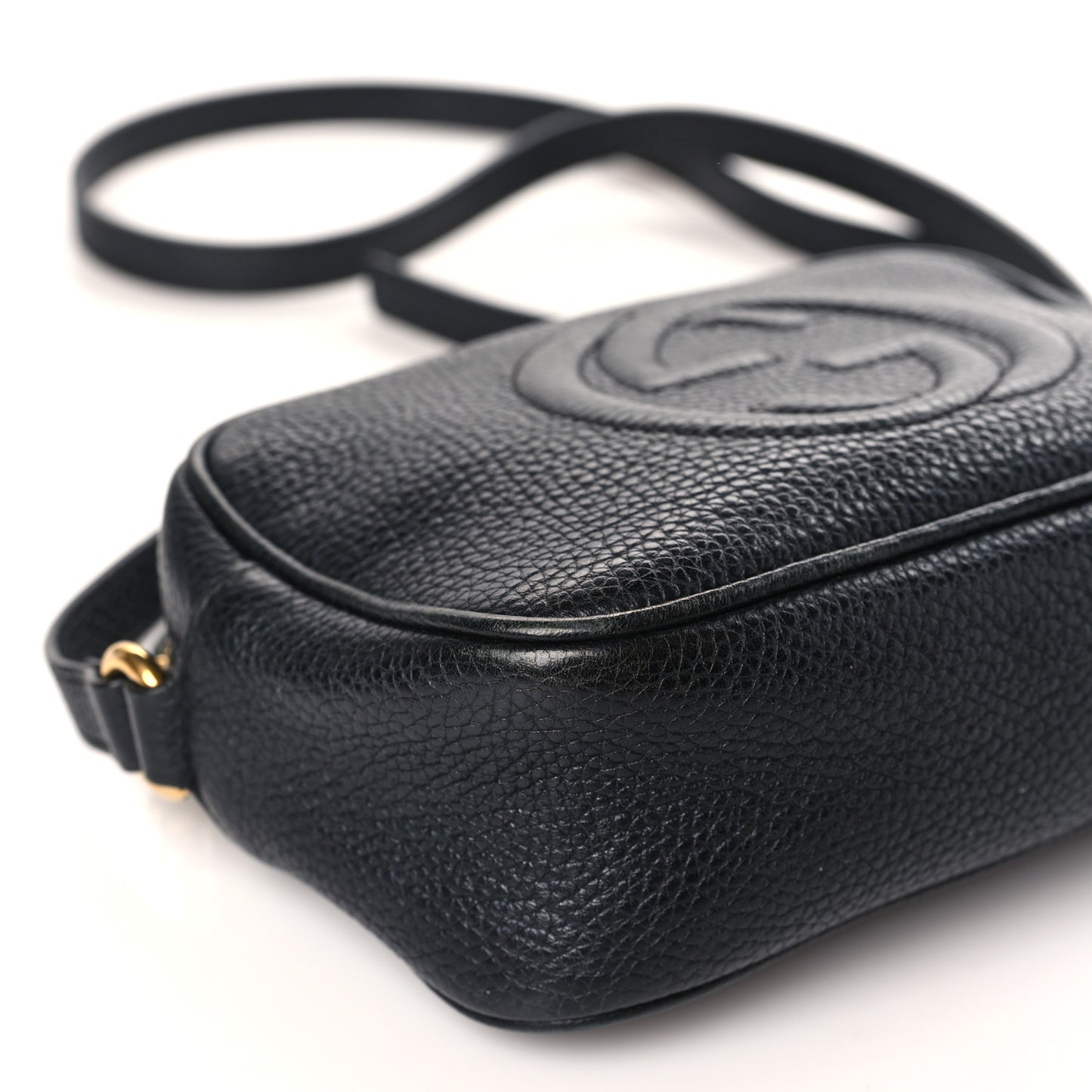 Pebbled Calfskin Mini Soho Disco Bag Black