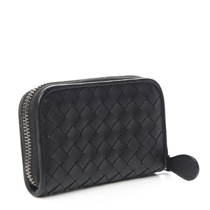 Bottega Veneta Nappa Intrecciato Zip Around Coin Purse Black 2 of 6