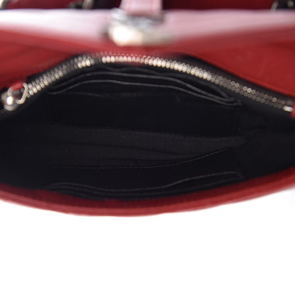 Saint Laurent Sheepskin Matelasse Chevron Monogram College Chain Wallet New Red 5 of 6