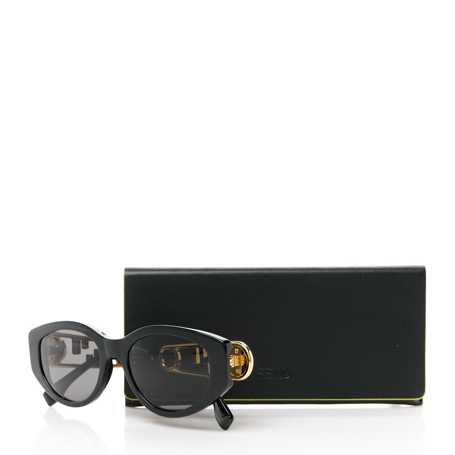 Fendi X VERSACE Fendace Oval Sunglasses FE 40054I Black 8 of 8
