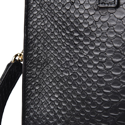 Saint Laurent Python Calfskin Embossed Monogram Baby Cabas Black 9 of 9