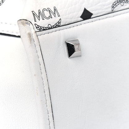 MCM Visetos Shopper Tote White 12 of 18