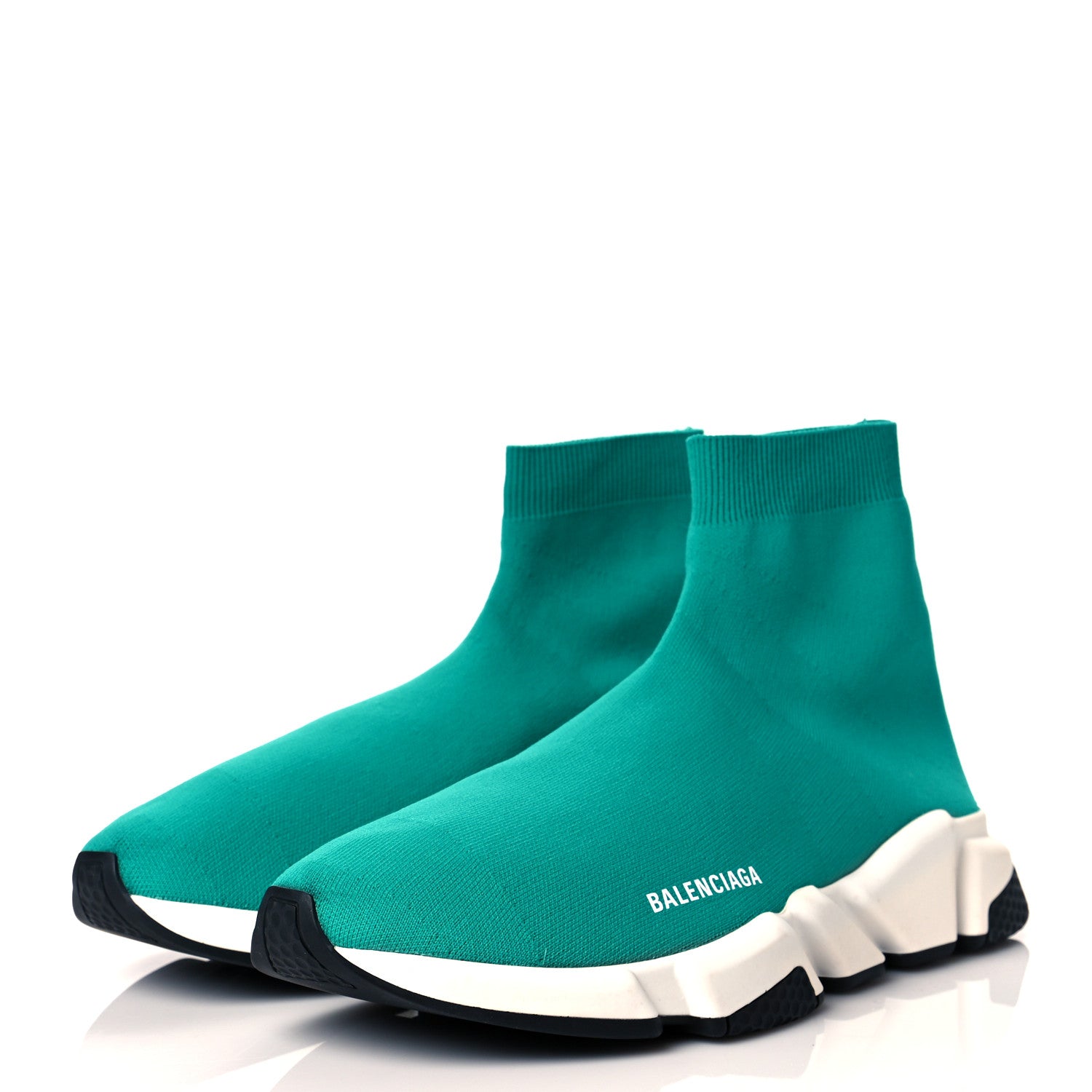 Balenciaga Neoprene Knit Mens Speed Sneakers 46 Turquoise 3 of 9