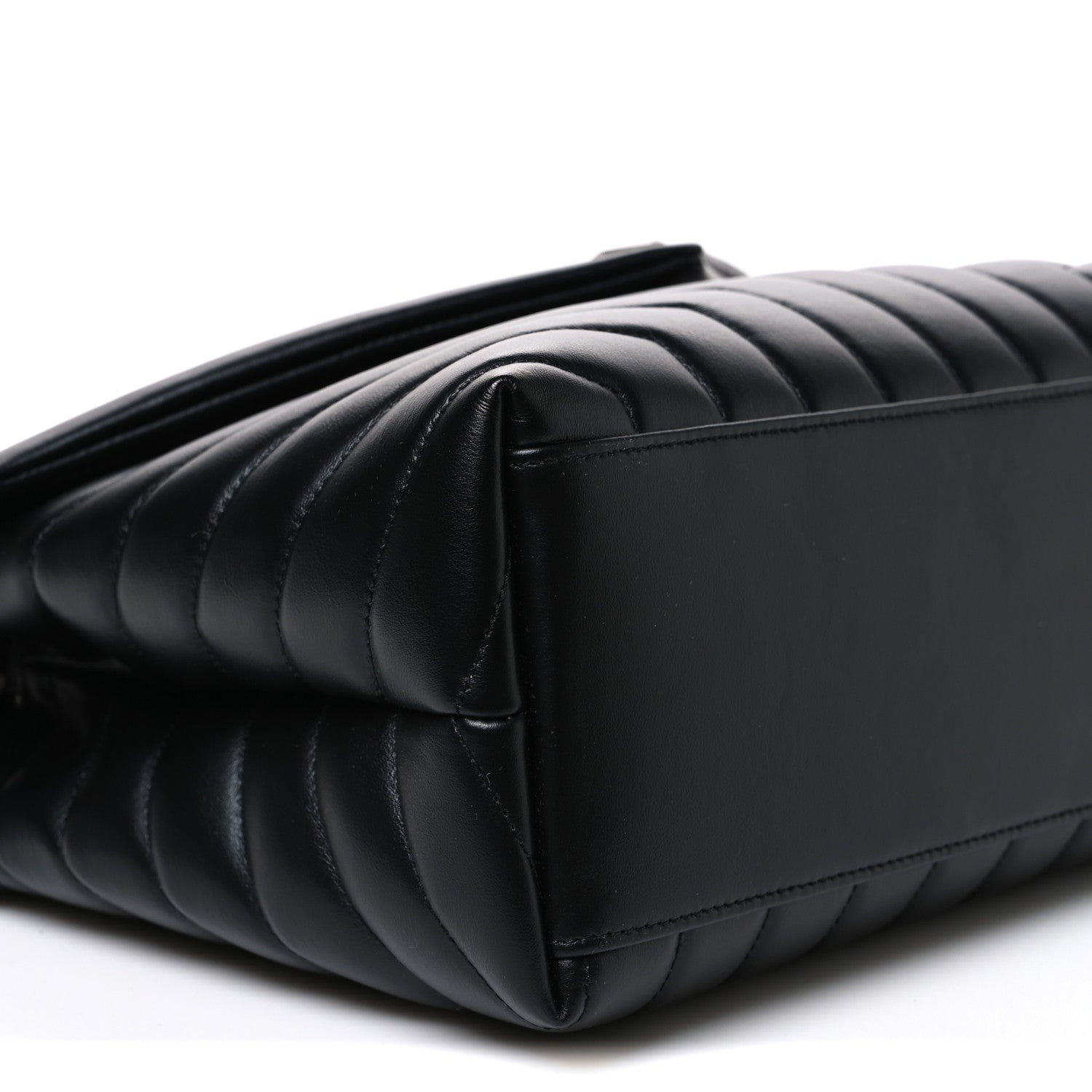 Saint Laurent Calfskin Y Quilted Monogram Medium Loulou Chain Satchel Black 9 of 10