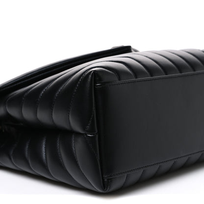 Saint Laurent Calfskin Y Quilted Monogram Medium Loulou Chain Satchel Black 9 of 10