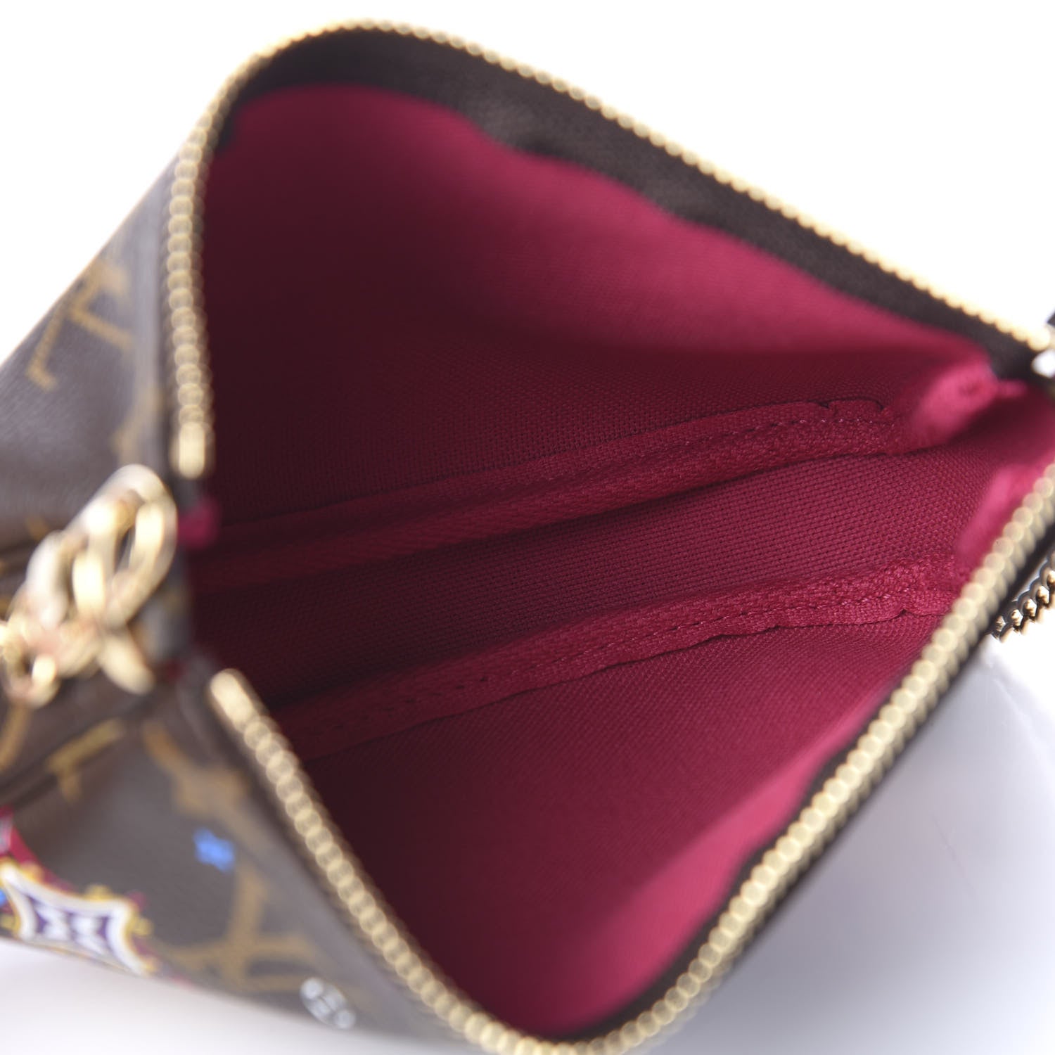 Louis Vuitton Monogram 2020 Christmas Animation Roller Coaster Mini Pochette Accessories Pivoine 4 of 6