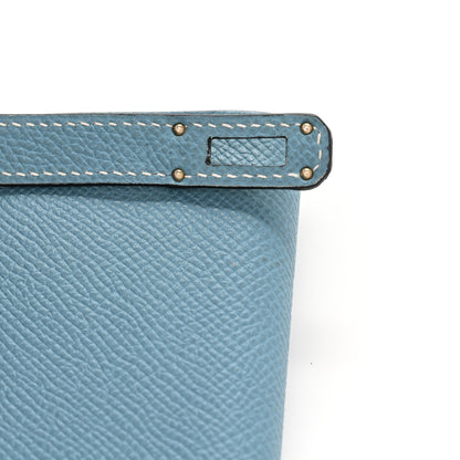 Hermes Epsom Kelly Longue Wallet Blue Jean 8 of 12