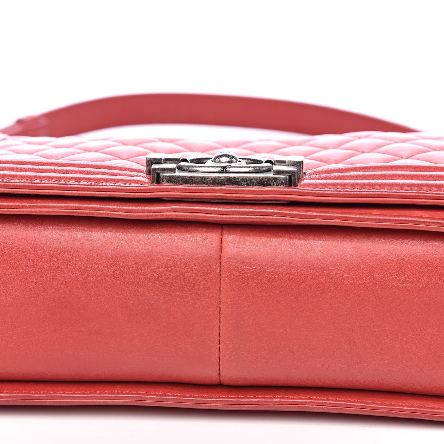Calfskin Quilted Medium Boy Flap Red