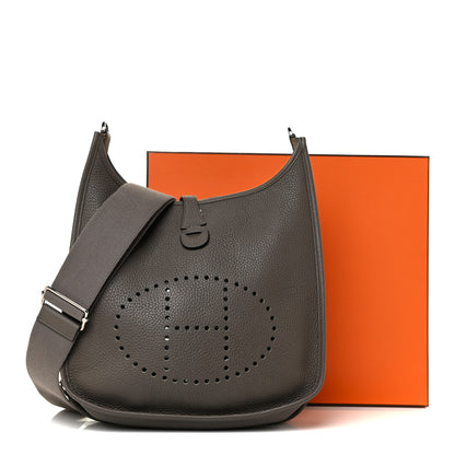 Hermes Taurillon Clemence Evelyne III PM Etain 11 of 11