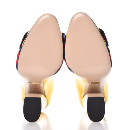 Gucci Malaga Kid Web Bow Pumps 36.5 Oro 5 of 8