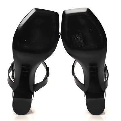 Saint Laurent Vitello Vernice Cassandra 75 Sandals 36.5 Black 6 of 9