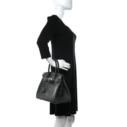 Hermes Matte Niloticus Crocodile Birkin 30 Plomb 2 of 11