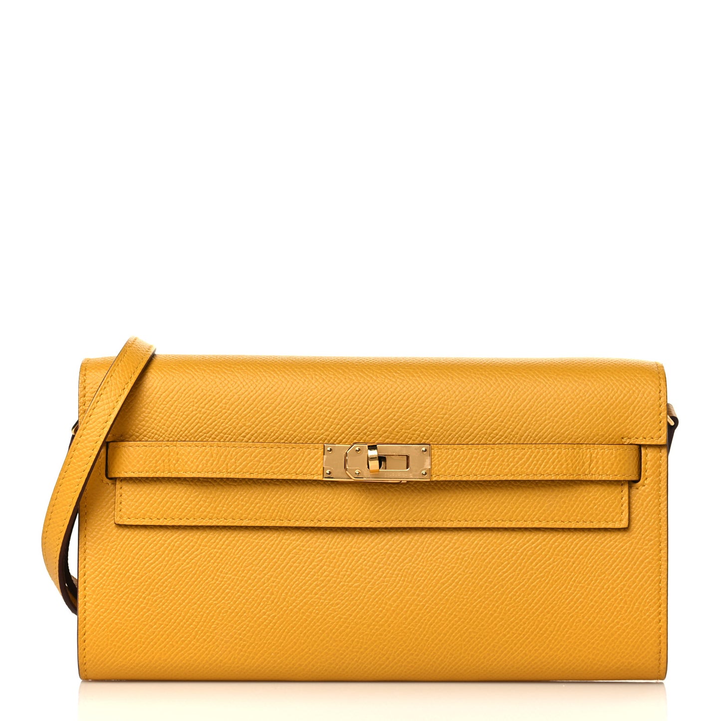 Epsom Kelly Wallet To Go Jaune Ambre