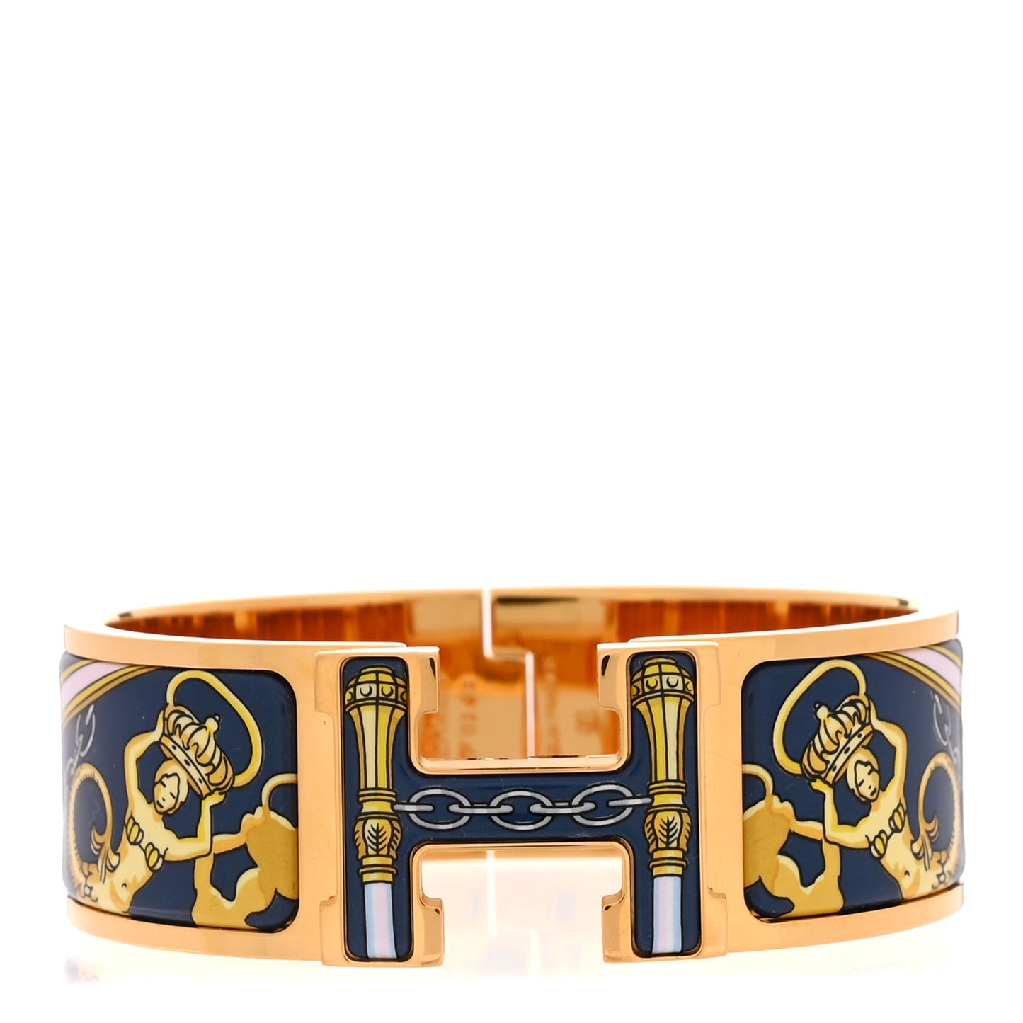Enamel Printed Wide Musee Clic Clac H Bracelet PM Ecume
