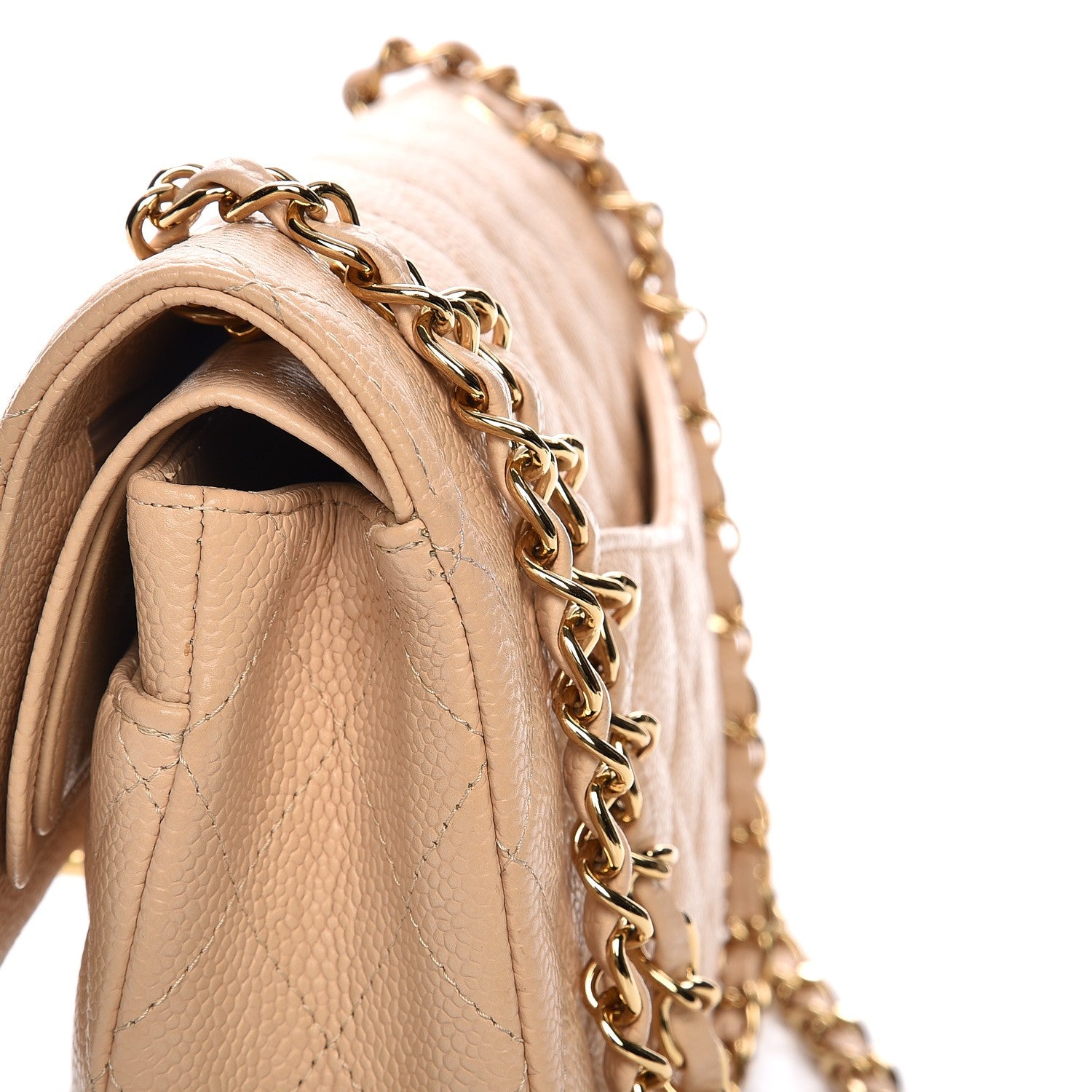 Chanel Caviar Quilted Medium Double Flap Beige Clair 11 of 16