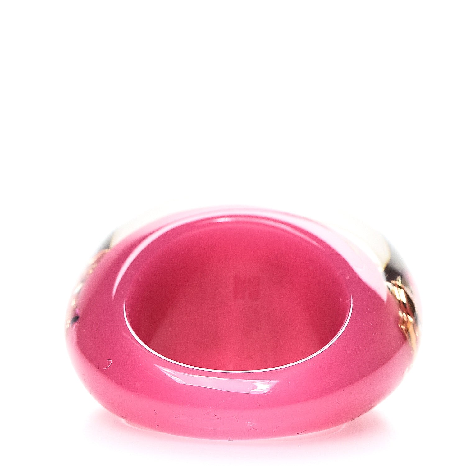 Louis Vuitton Resin Swarovski Crystal Inclusion Ring 6.5 Fuchsia 2 of 3