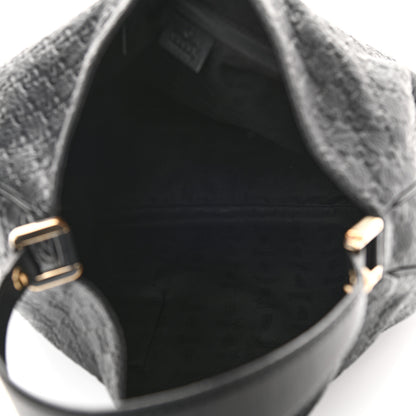 Gucci Guccissima Large New Ladies Web Hobo Black 5 of 10