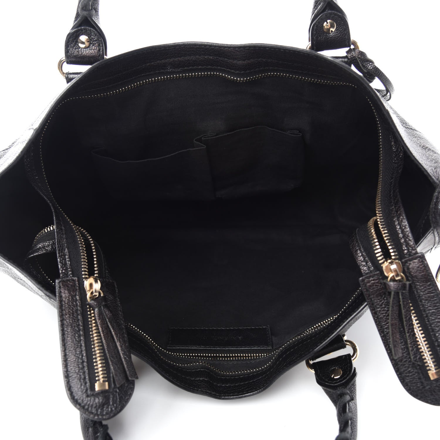 Balenciaga Chevre Gold Metallic Edge Hardware City Black 5 of 13