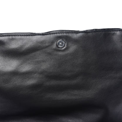 Prada Nappa Dressy Gaufre Ruched Flap Clutch Black 12 of 13